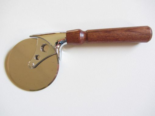 Custom Made Ultimate Pizza Cutter With Bolivian Rosewood Handle