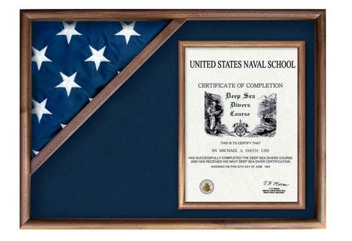 Custom Made Display Cases For Flags From Military