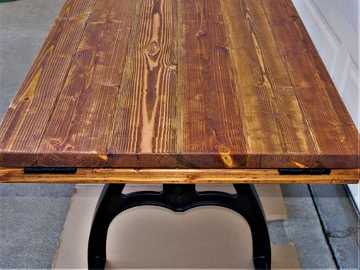 Custom Made Urban Rustic Table, Vintage Industrial Farmhouse Dining Table, Conference Table