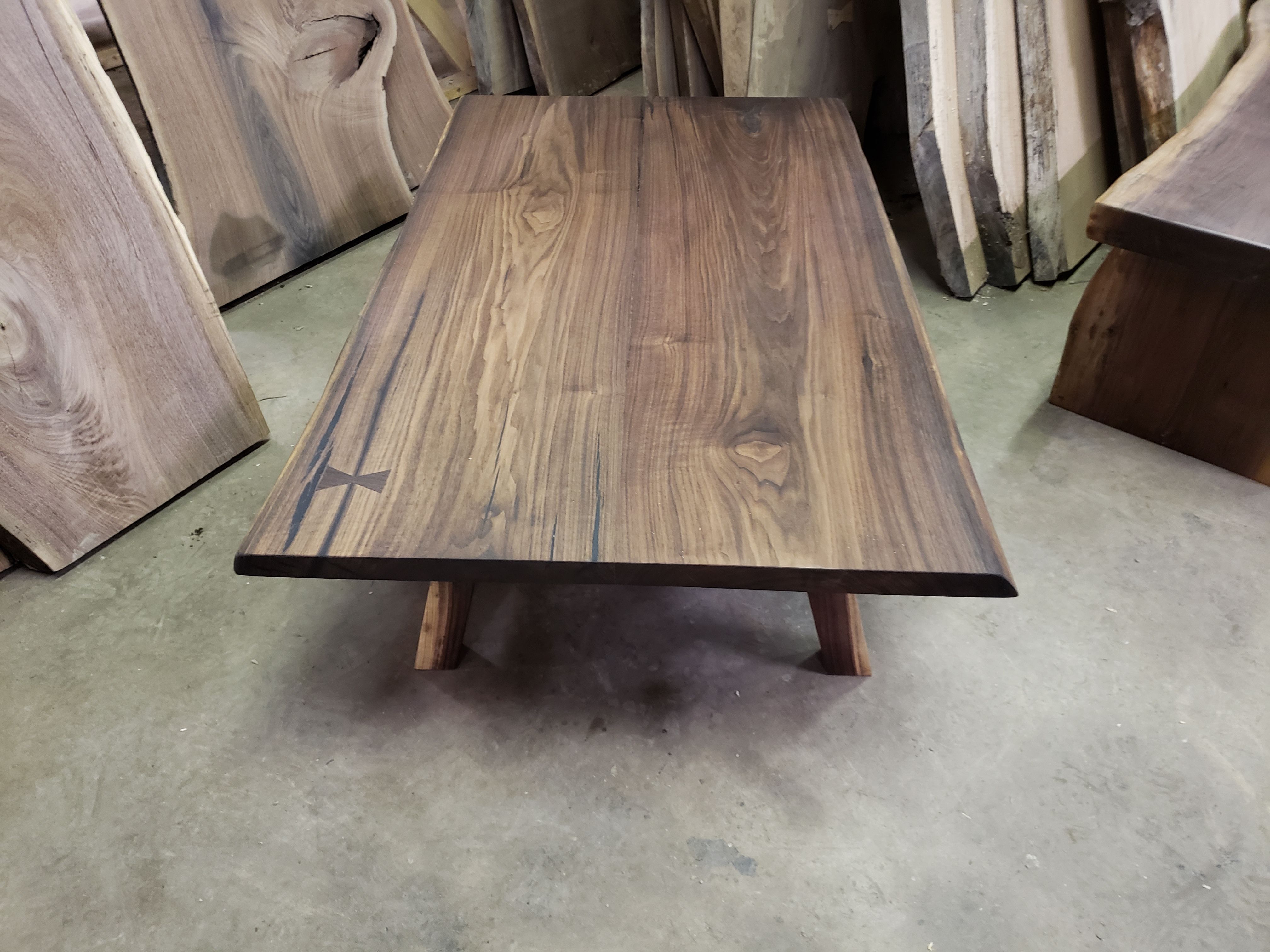 Buy Custom Walnut Modern Coffee Table, made to order from Woodrich
