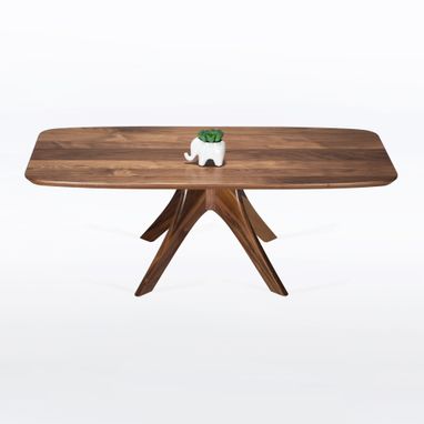 Custom Made Rectangular Coffee Table, Midcentury Modern In Solid Walnut "Kapok"