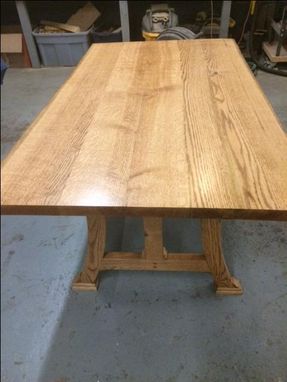 Custom Made Custom Dining Table, Somewhere Between Traditional And Modern Base Style Active