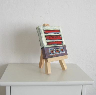 Custom Made Mini Canvas Abstract Painting, Original Acrylic