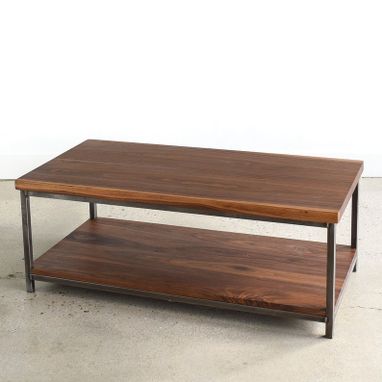 Custom Made Walnut Wood Coffee Table