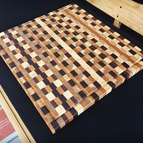 Custom Made End-Grain White Oak Cutting Board With A Walnut Accent (Butcher  Style) by ShopDog Turnery