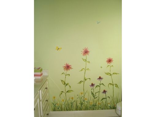 Custom Made Cinderella Girls Room Mural With Wildflowers By Visionary Mural Co.