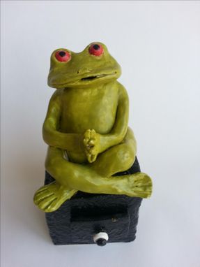 Custom Made Ceramic Frog On Box