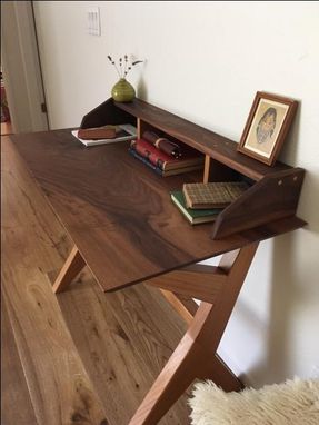 Custom Made Ranchwood: Modern Walnut + Alder Writing Desk