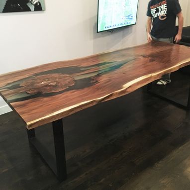Custom Made Walnut Book Matched Table