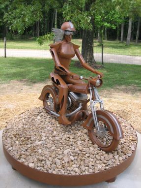 Custom Made Steel Motorcycle Sculpture