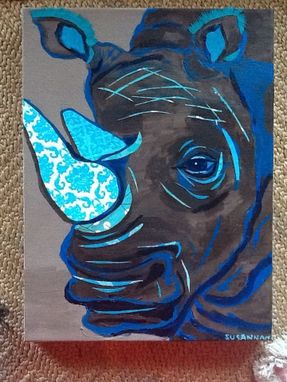 Custom Made Blue Tusk Rhino Limited Edition Print