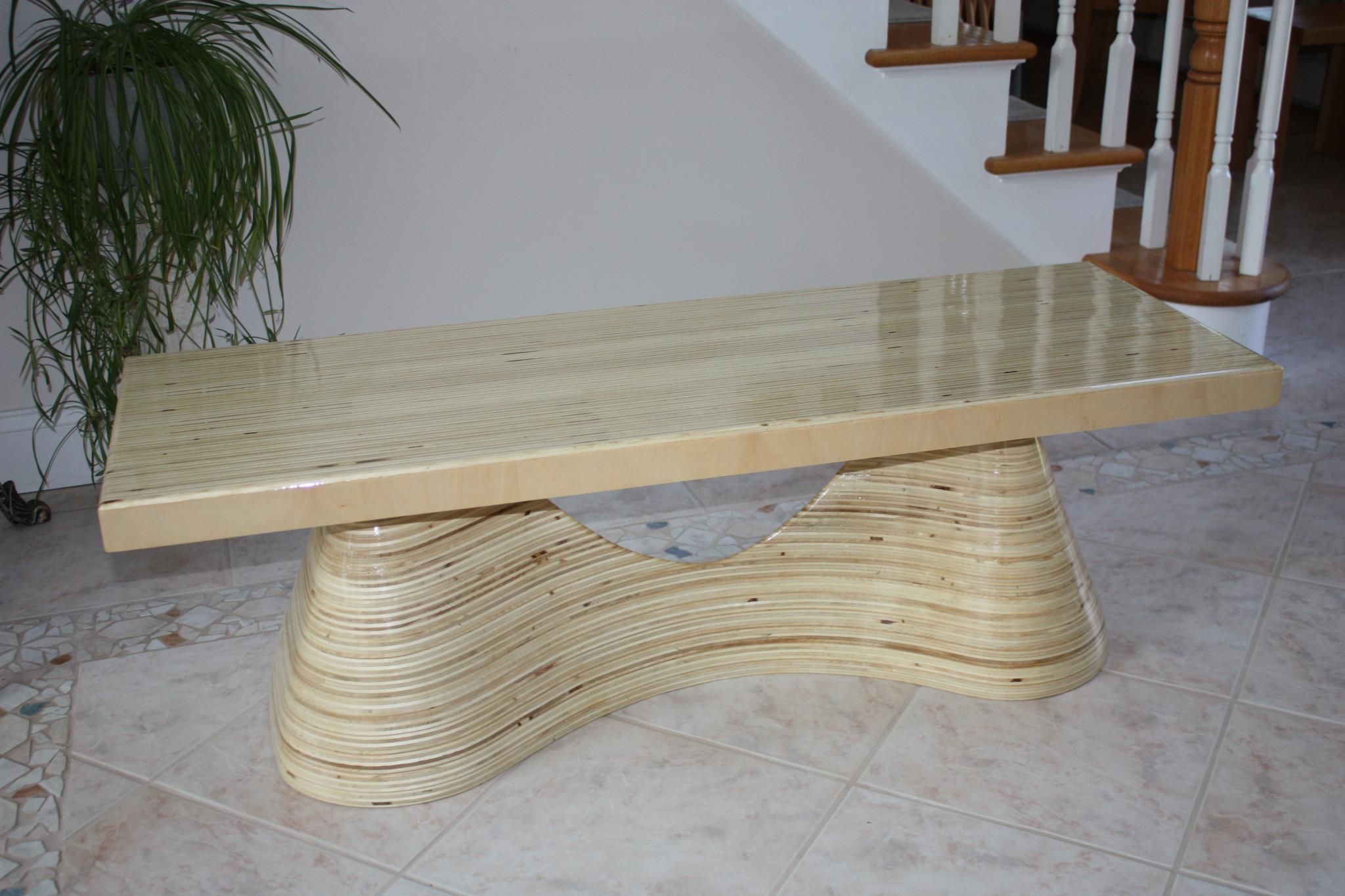 Buy Handmade Stack Laminated Bench, made to order from DePercio