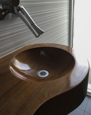 Custom Made Wood Sink Basin