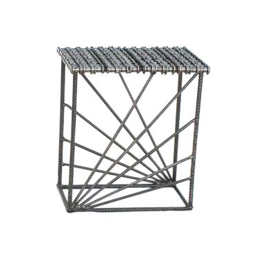 Custom Made Directions Industrial Chic Metal End Table Sculptural Furniture