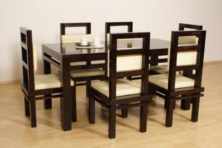 Custom Made Hardwood Dining Table Set