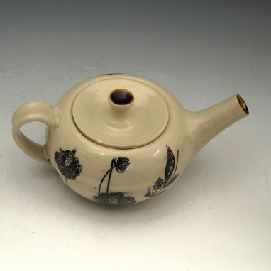 Custom Made Pottery Teapot In Black And White