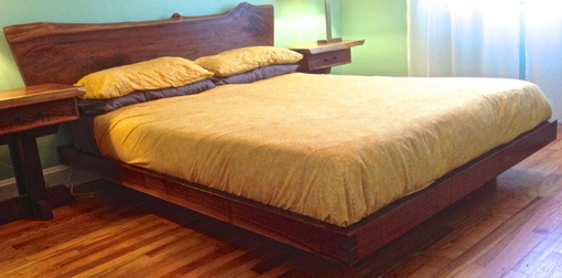 Custom Made Walnut Natural Edge Bed