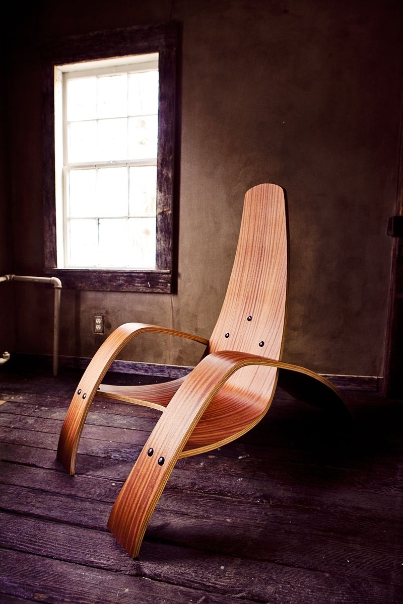 Custom Bent Plywood Lounge Chair by Ciseal