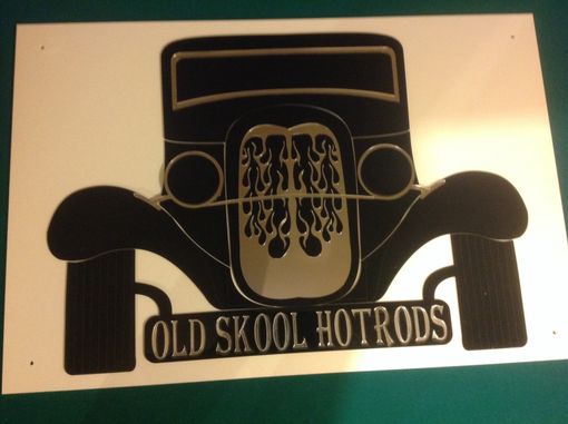 Custom Made 1932 Ford Acrylic Wall Sign With Flaming Grill