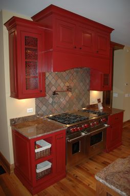Custom Made Red Kitchen