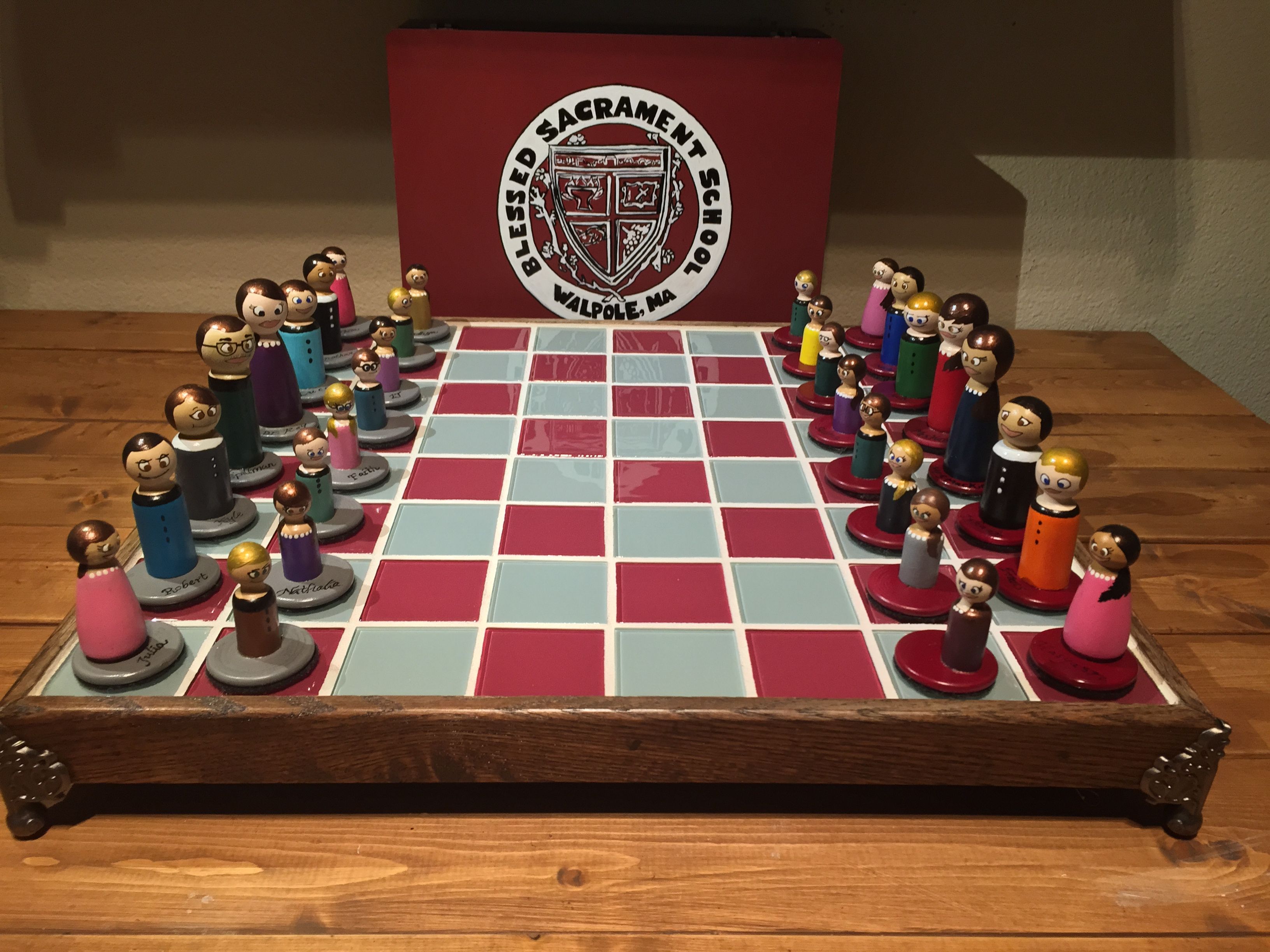 Custom 1st Grade Class Chess Set by Custom Chess & Handwork by Q2