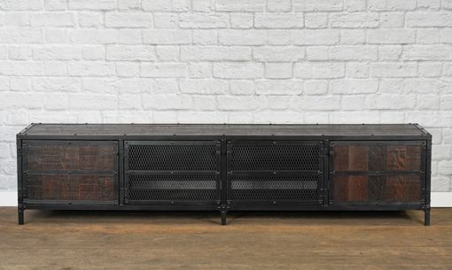 Custom Made Rustic Media Console/Credenza Vintage Industrial, Mid Century Modern, Reclaimed Wood