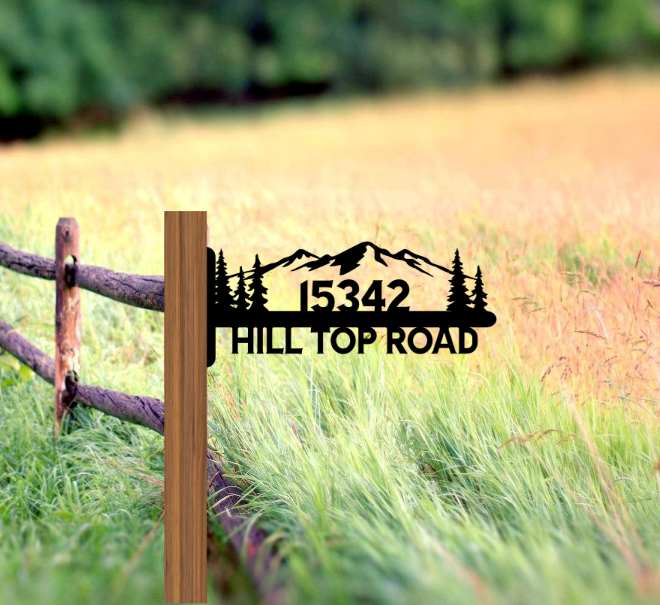 Buy Hand Made Personalized Metal Address Sign Hanger, made to order