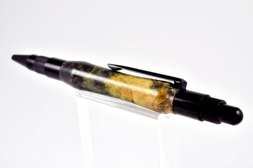 Custom Made Black And Yellow Buckeye Burl Click Pen