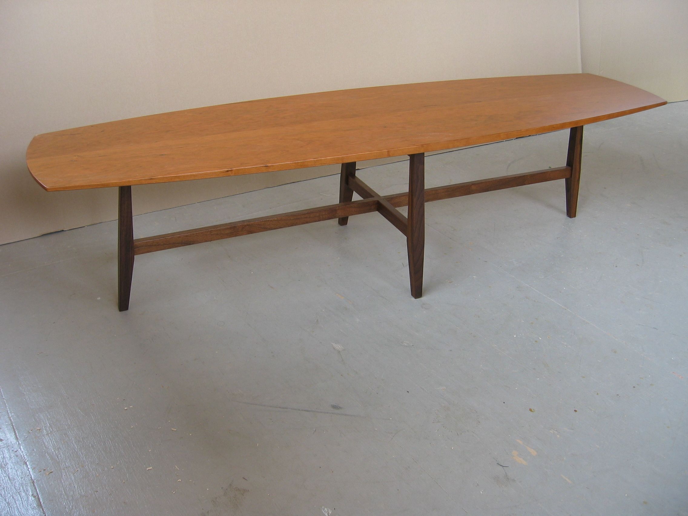 Buy Hand Crafted Cherry On Walnut Coffee Table, made to order from Gary