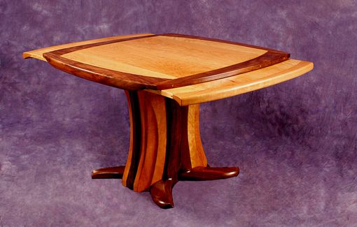 Custom Made Pedestal Table With End Leaves