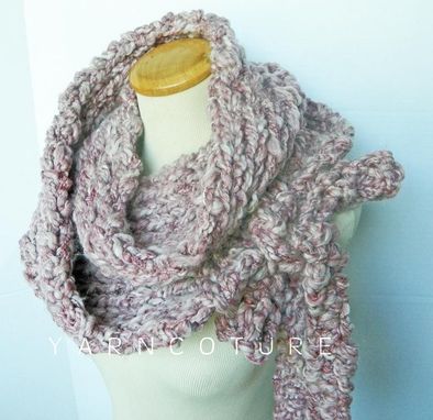 Custom Made The State Street Grande/Wrap N Tie Cowl-Fall,Winter Fashion-Oversized Cowl - Granite Muave