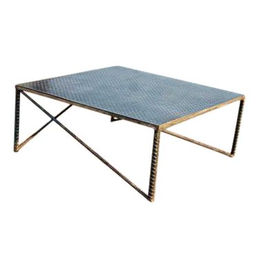 Custom Made Industrial Art Metal Coffee Table By Raymond Guest