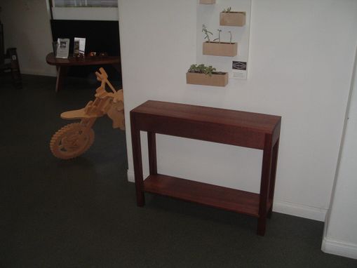 Custom Made Robert's Small, African Mahogany Parson Style Display Table