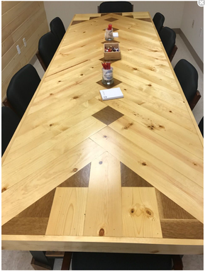 Custom Made Chevron Conference Table