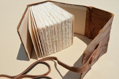 Custom Made Handmade Bound Alligator Hide Book Sculpture Coffee Table Book (478)