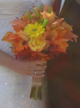 Custom Made Pressed Flower Art - Bridal Bouquet And Wedding Invitation