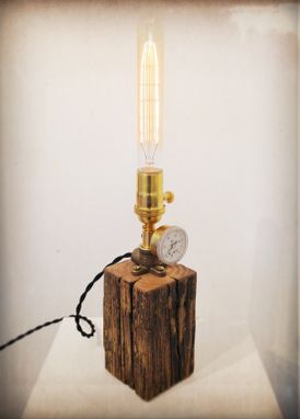 Custom Made Minimalist Table Lamp - Bare Edison Bulb