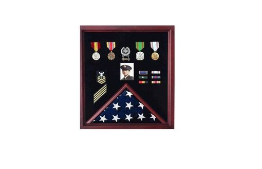 Custom Made Flag And Medal Display Case