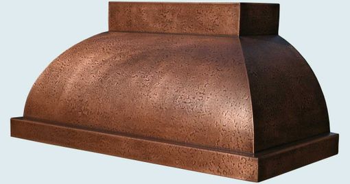 Custom Made Copper Range Hood With Short Stack