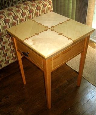 Custom Made Maple & Cherry Accent Table