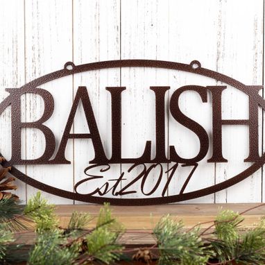 Custom Made Established Family Name Sign, Metal Sign Personalized Outdoor, Yard Signs Custom, Wedding Gift