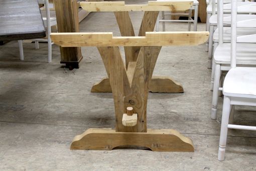 Custom Made Vermont V Trestle Base Farmhouse Table by 