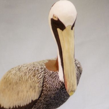 Custom Made Brown Pelican Carving