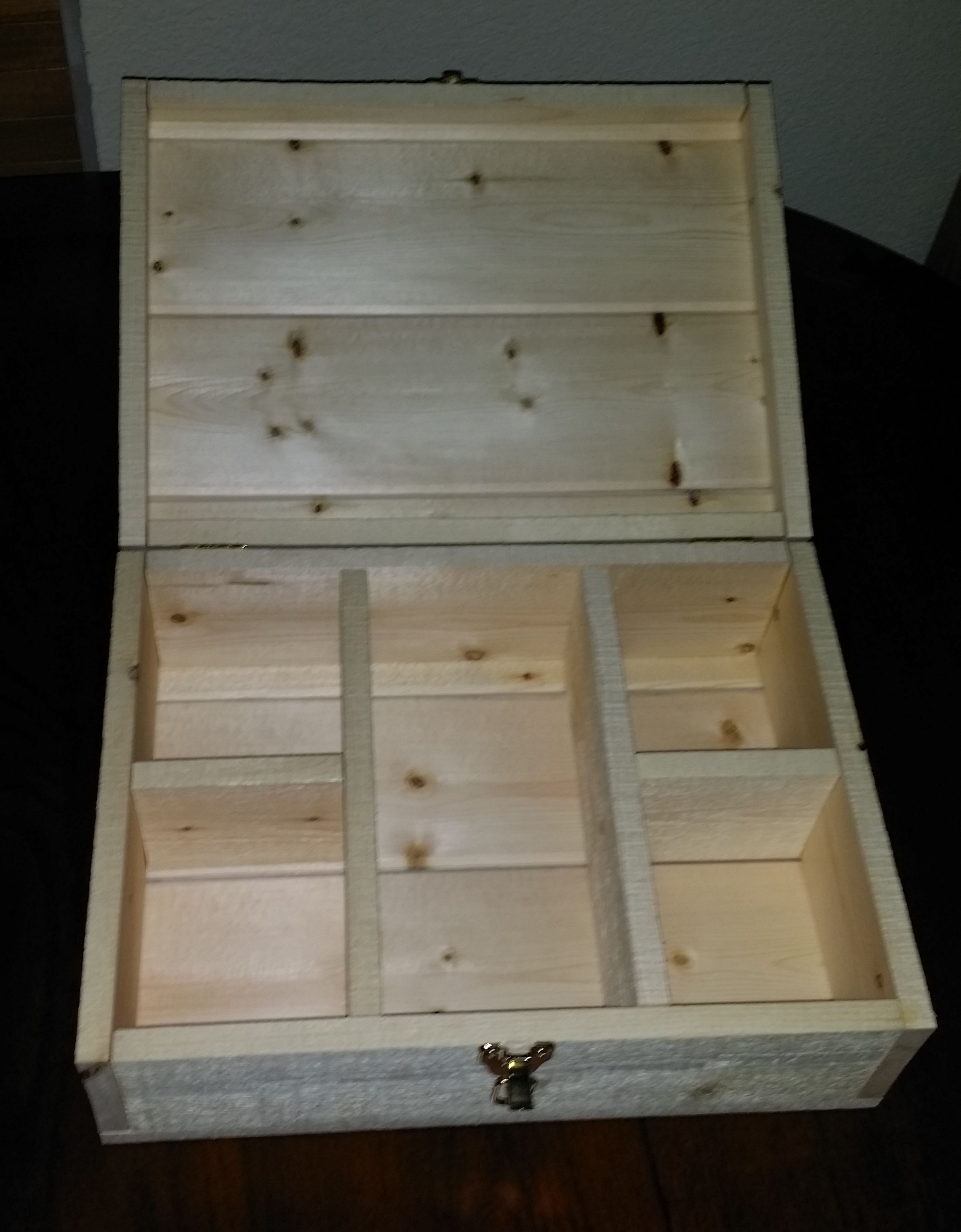 Hand Made Rough Pine Wine Box by Focal Point Signs