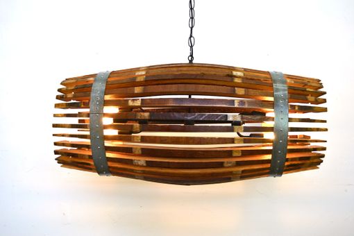 Custom Made Wine Barrel Chandelier - Catch - Made From Retired California Wine Barrels