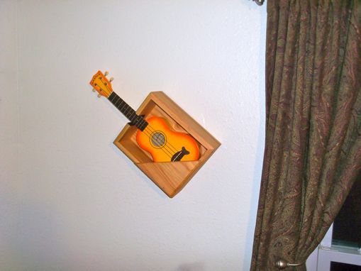 Custom Made Wooden Wall Mounted Shelf For Guitar