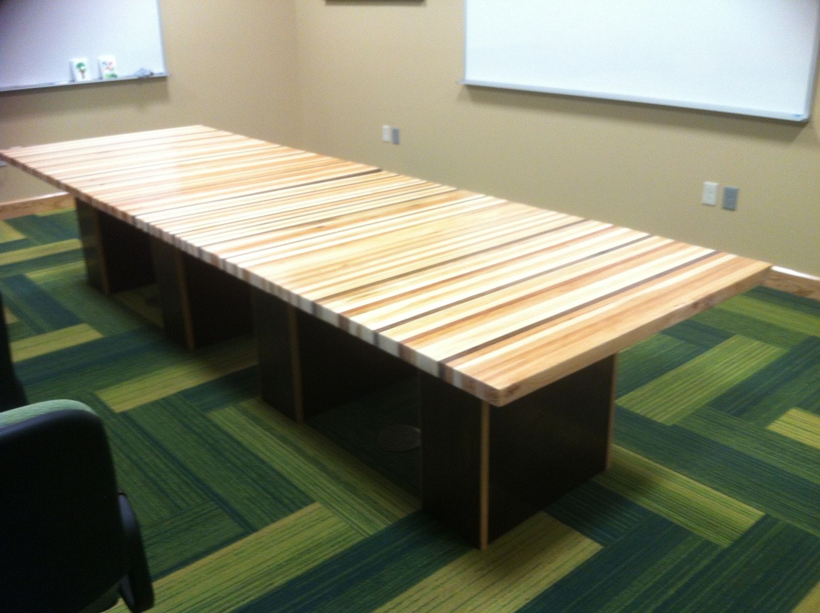 Hand Crafted Laminated Wood Conference Table With Multiple ...