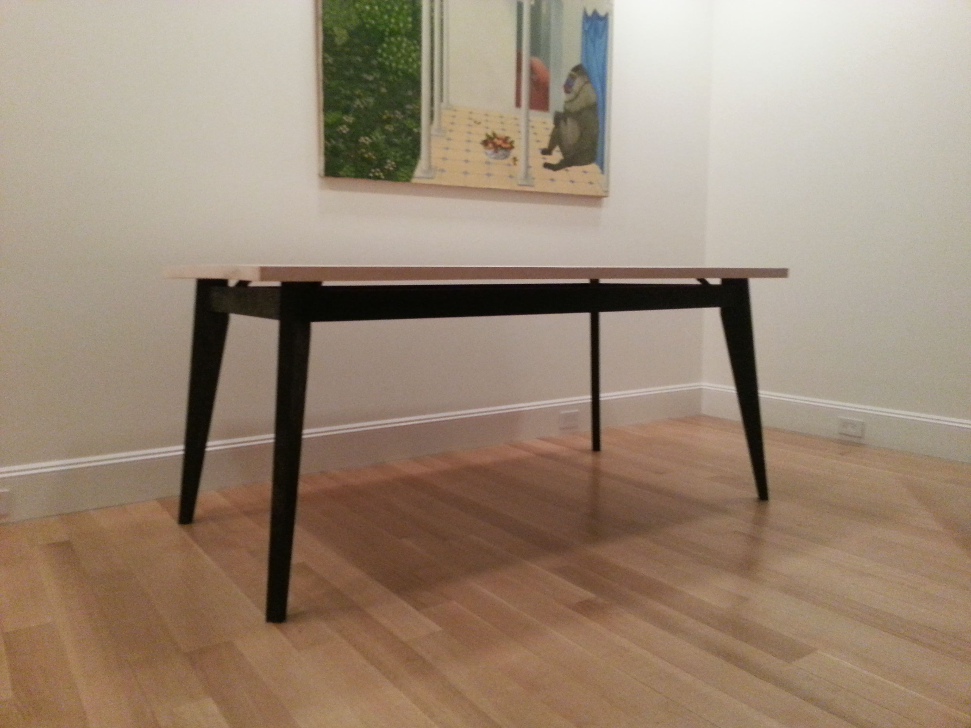 Custom Black & White Dining Table by Al Noor Mughal Design Fabrication