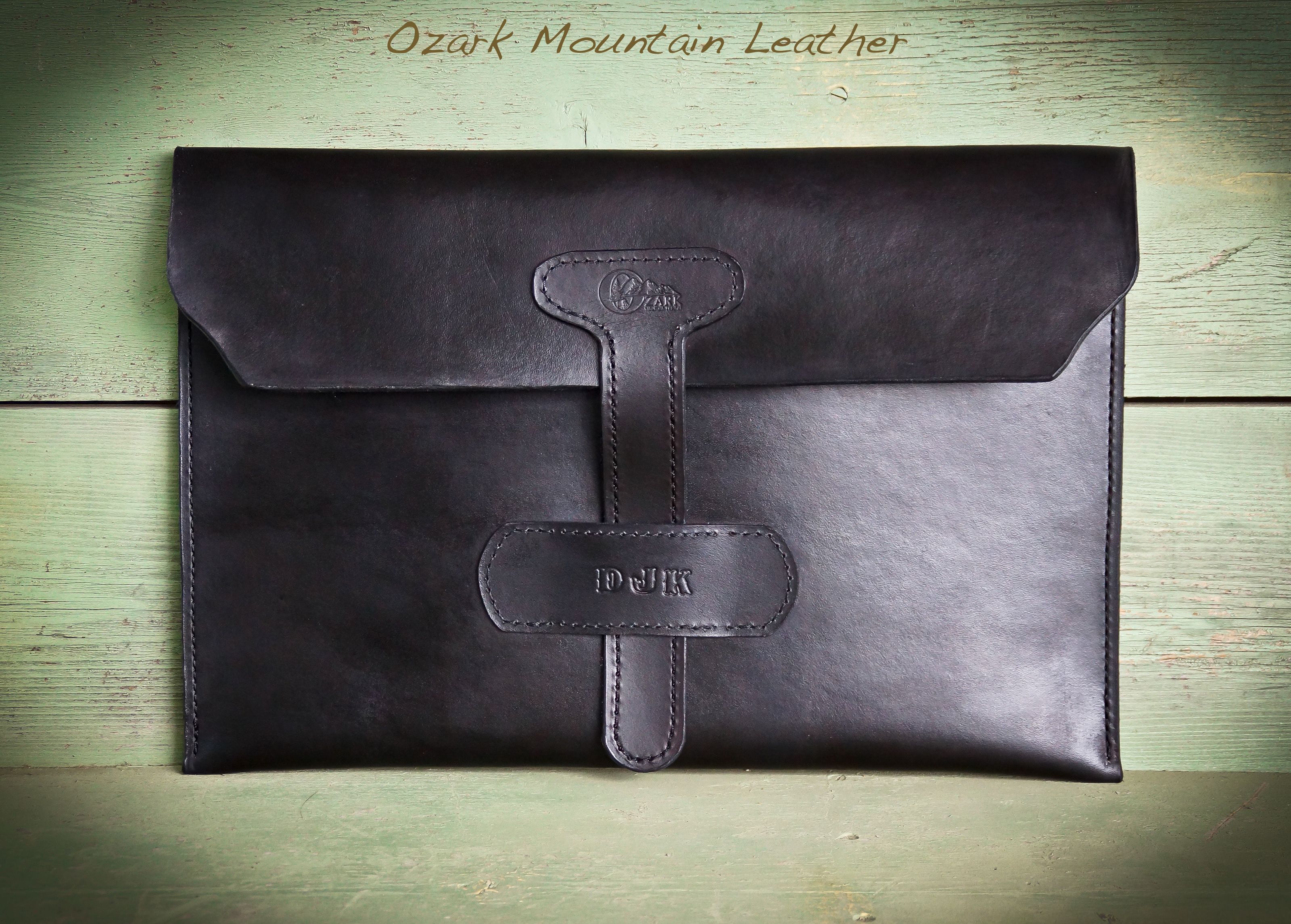 Buy Custom Leather Drawing Portfolio, made to order from Ozark Mountain