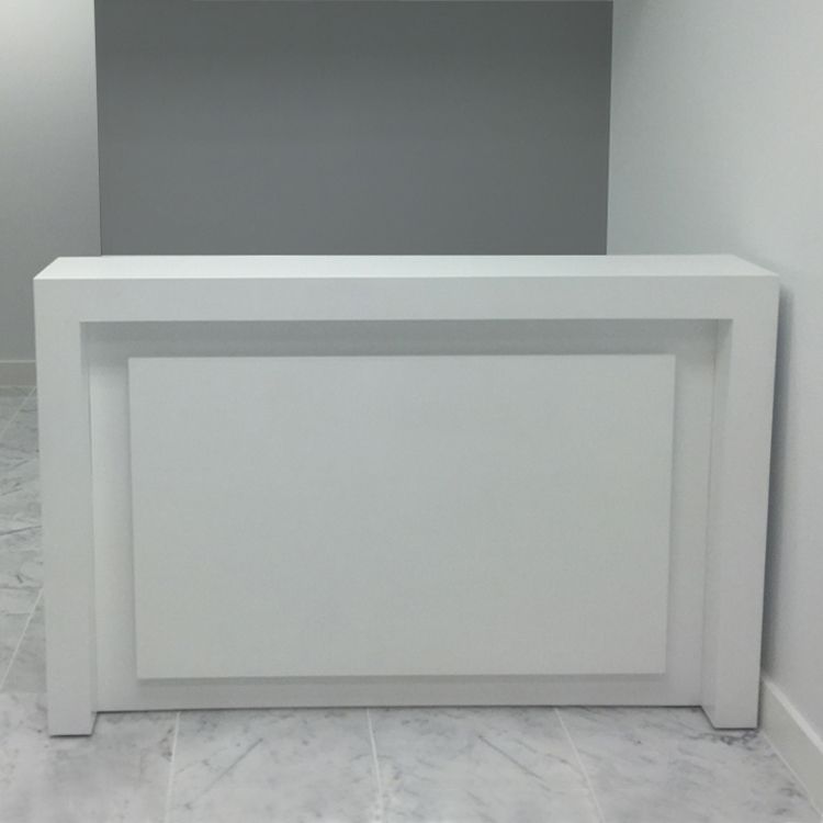 New York Modern Reception Desk in White Gloss